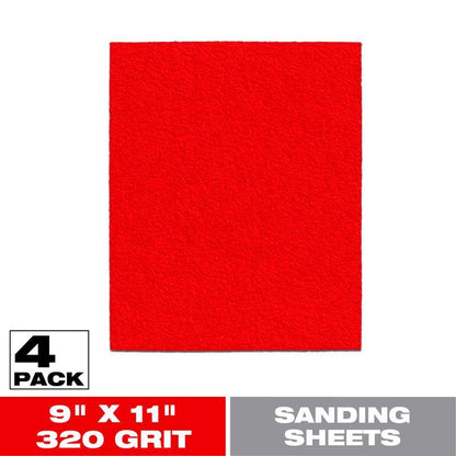 SANDING SHEET 320GR 4PK