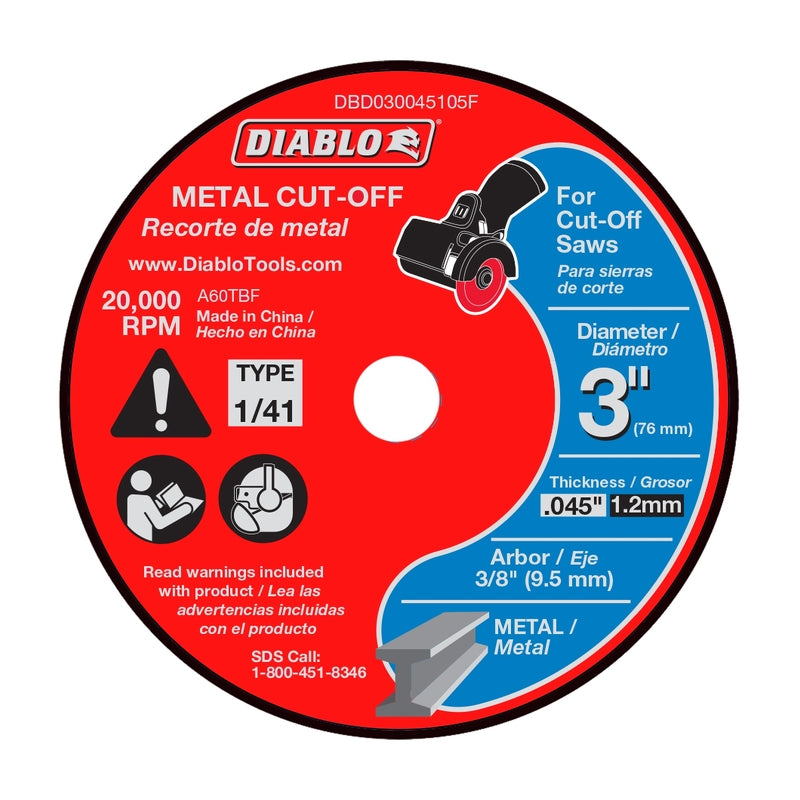 METAL Cut-off DISC 3"D