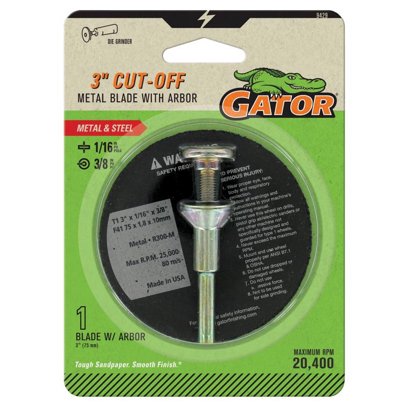 Cut-off BLADE W/arbor 3"