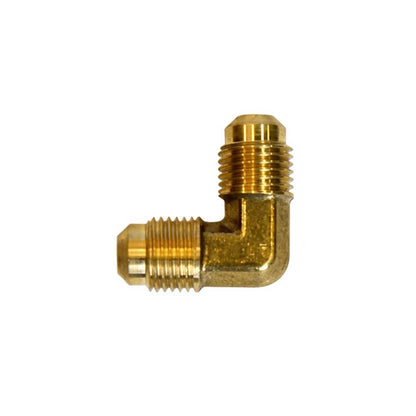 Pack of five Emery Jensen 90-degree flare elbow fittings with 5/16-inch size, designed for bulk flare fitting applications.