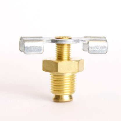 Bulk compression fittings, Emery Jensen needle drain cock 1/8 inch, pack of 5, showing metal fittings with threaded ends.