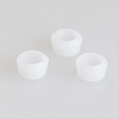 Set of three 1/4-inch sleeve compression fittings by Emery Jensen for plumbing and pipe connections.