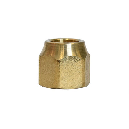 Set of five forged flare nut fittings, 5/8 inch size, from Emery Jensen, designed for secure flare connections in plumbing and HVAC systems.