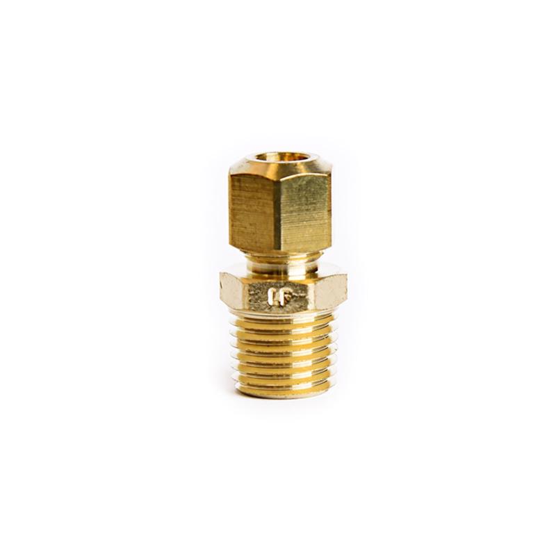 Pack of five Emery Jensen bulk compression fittings with 1/4 inch connectors, shown in a close-up image.