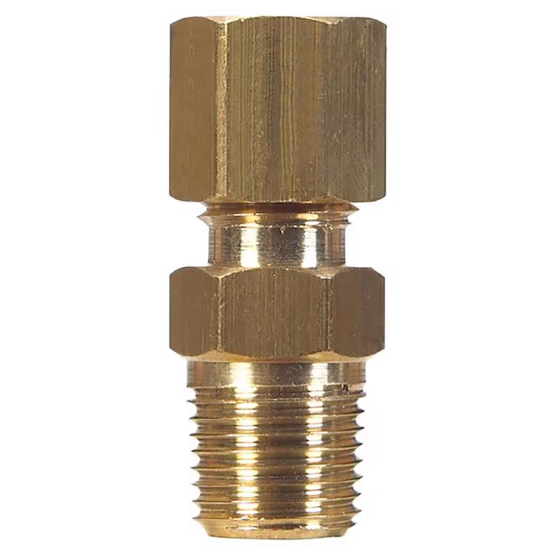 Set of five Emery Jensen bulk compression fittings, 7/8 inch by 3/4 inch, for plumbing and fluid connections.