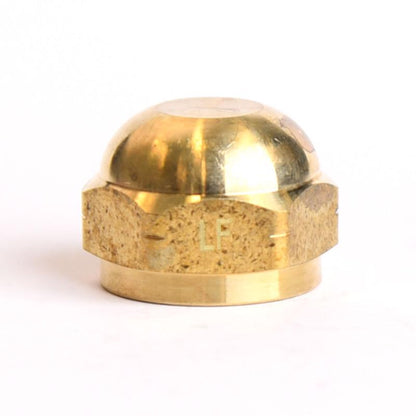 Bulk pack of five Emery Jensen 1/2-inch flare fittings with flare fitting caps for plumbing or hydraulic applications.