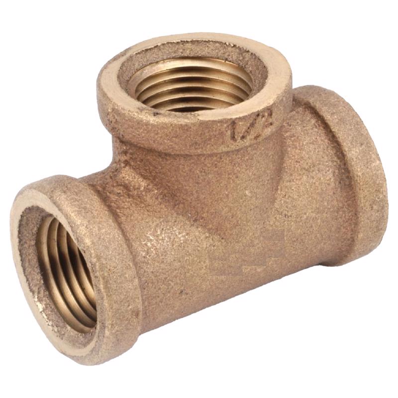 TEE RED BRASS 3/8"FPT - Pack of 5