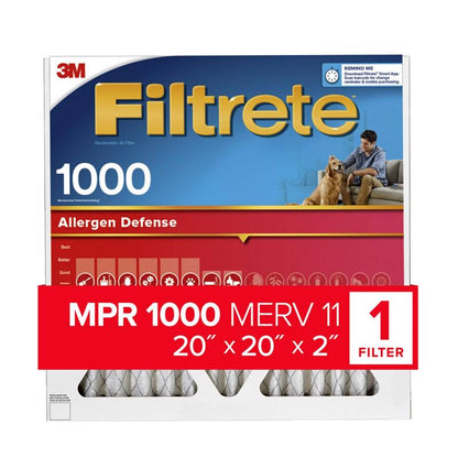 AIR FLTR 20X20X2 1000MPR - Pack of 4