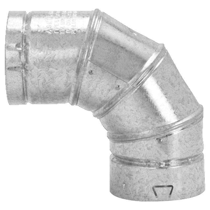Six 8.87-inch Emery Jensen galvanized vent pipes with fittings, shown in a pack for plumbing and venting applications.