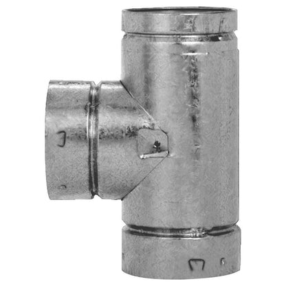 Six silver 6-inch galv vent pipes from Emery Jensen, showing shiny metal surfaces and pipe fittings for ventilation systems.