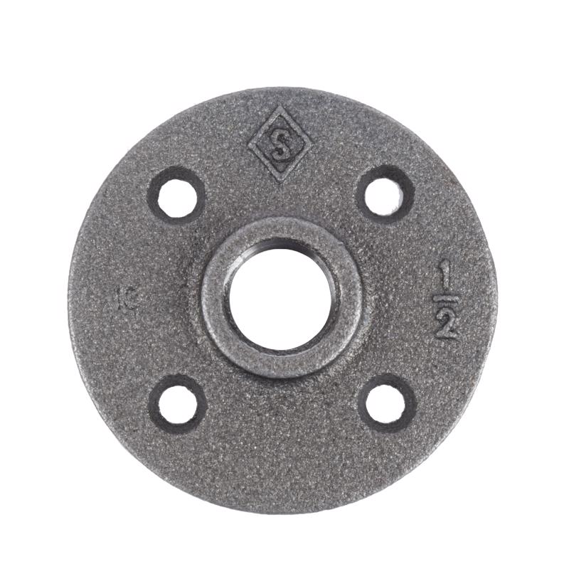 FLOOR FLANGE 1/2"BLACK - Pack of 5