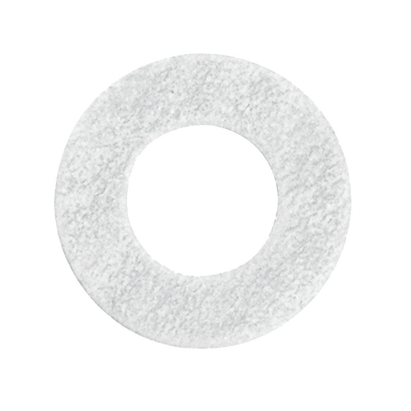 Set of five Emery Jensen fiber gasket top bibb #7 packing gaskets for plumbing and sealing applications.