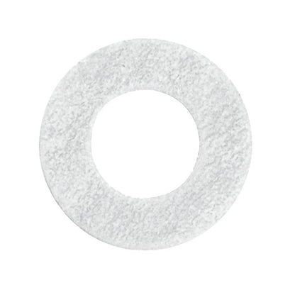 Set of five Emery Jensen fiber gasket top bibb #7 packing gaskets for plumbing and sealing applications.