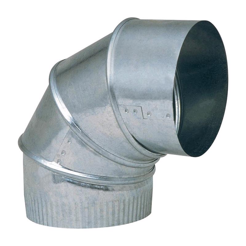 Galvanized vent pipe fittings by Emery Jensen, 26 gauge, 9 inches long, pack of 8, suitable for furnace vent installation.