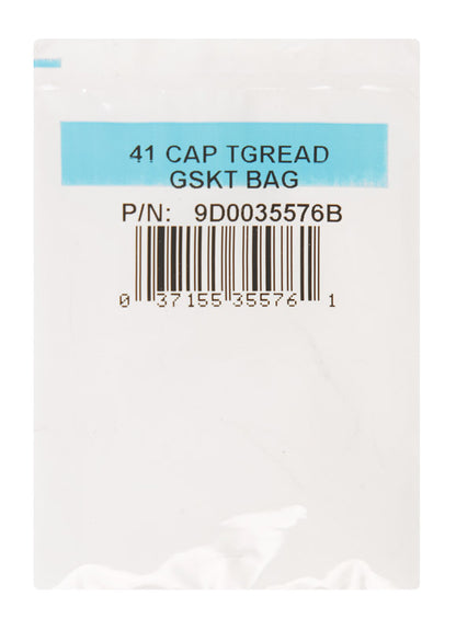 Set of five Emery Jensen gasket cap threads #41, packing fiber gaskets with visible textured fiber material.