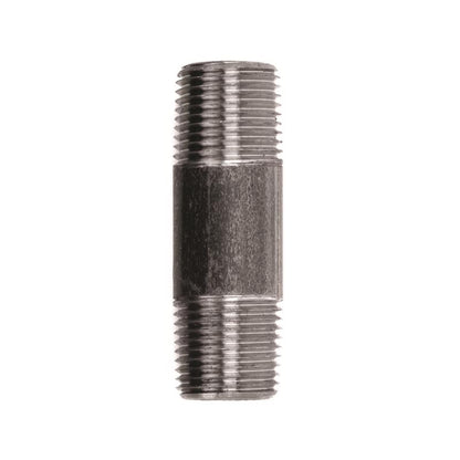 NIPPLE BLACK 1/2"X2.5" - Pack of 5