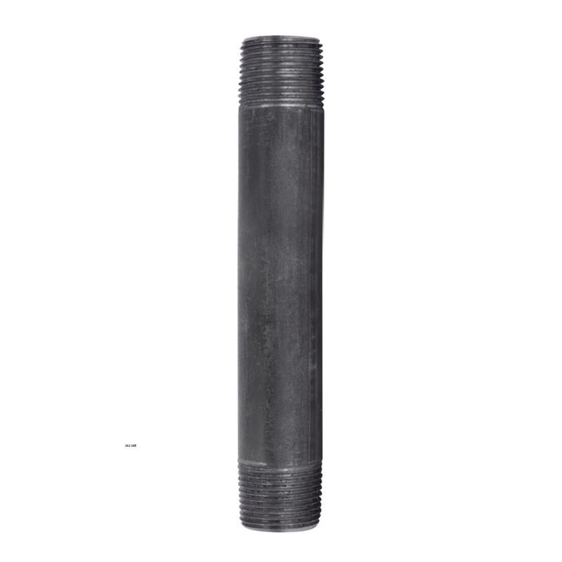 NIPPLE BLACK 3/4"X6" - Pack of 5