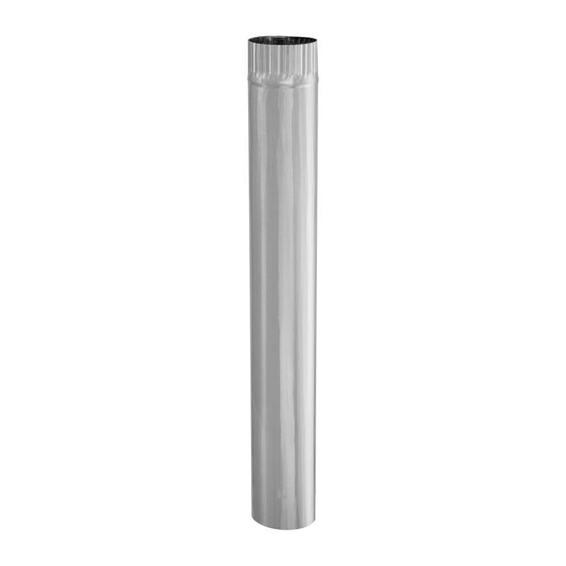 Galvanized vent pipe Emery Jensen 3-inch by 24-inch, 28-gauge, pack of 10, suitable for HVAC and venting applications.