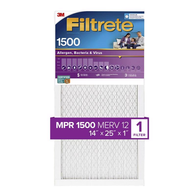 AIR FLTR 14X25X1 1500MPR - Pack of 4