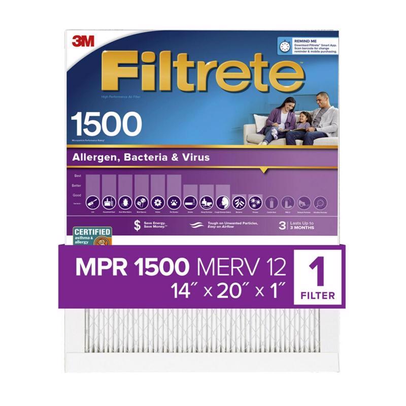 AIR FLTR 14X20X1 1500MPR - Pack of 4