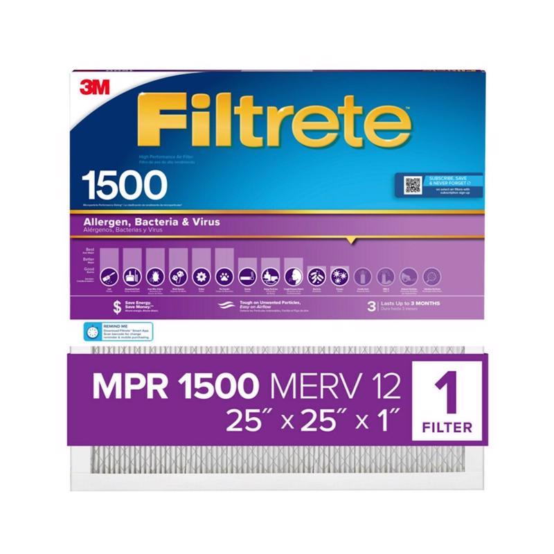 AIR FLTR 25X25X1 1500MPR - Pack of 4