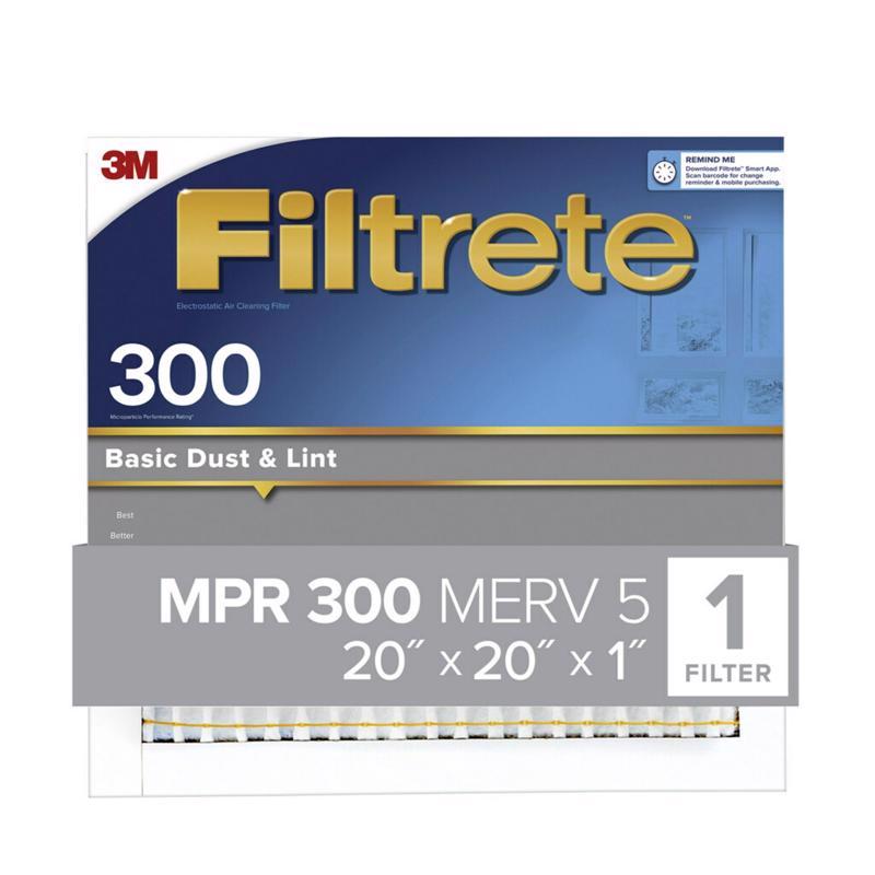 AIR FLTR 20X20X1 300MPR - Pack of 4