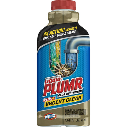 LIQUID PLUMR URGENT CLR - Pack of 6