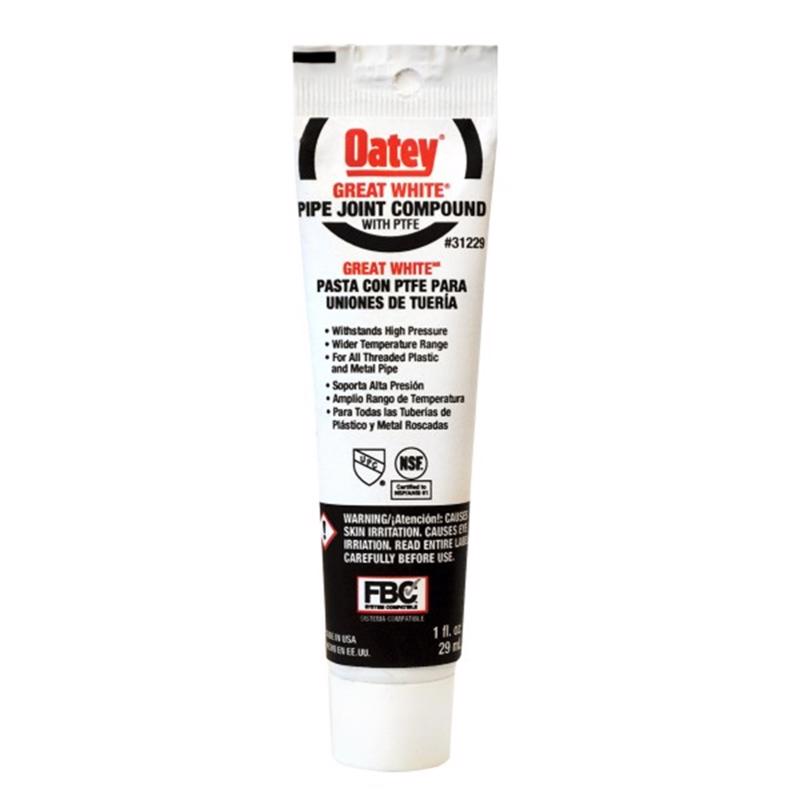 Emery Jensen pipe thread sealant in a 1 oz. container, pack of 12, used for sealing pipe joints and fittings in plumbing applications.