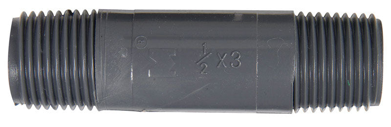 NIPPLE SCH80 PVC 1/2"X3" - Pack of 10