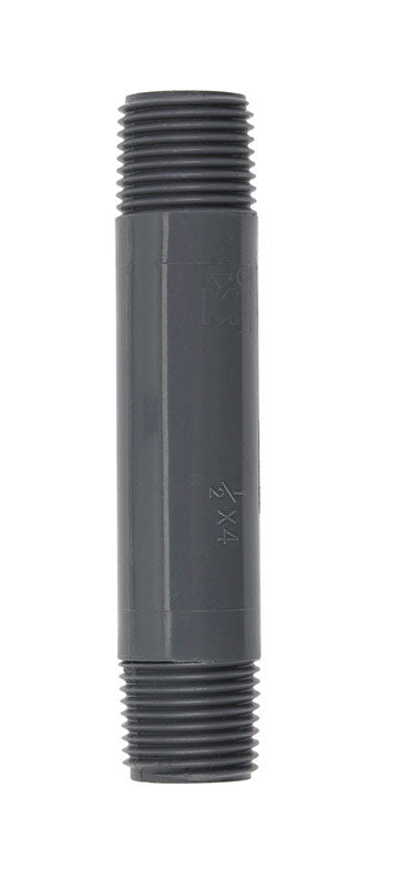NIPPLE SCH80 PVC 1/2"X4" - Pack of 10