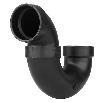 Pack of 10 Emery Jensen ABS DWV fittings, 2-inch trap P trap with DWV ABS fittings, suitable for plumbing drain vent systems.
