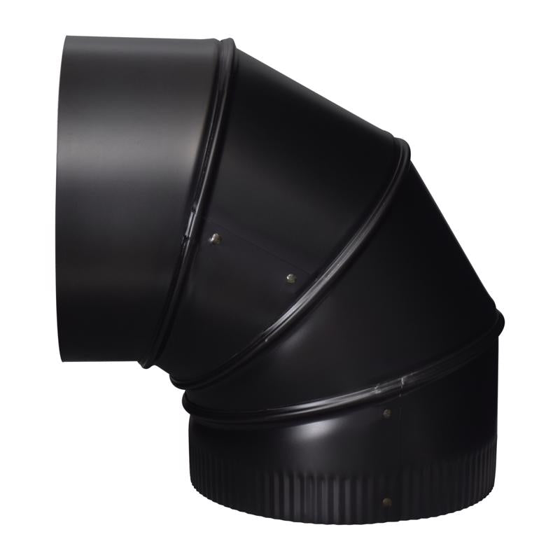 ELBOW ADJ 24GA BLK8" - Pack of 4