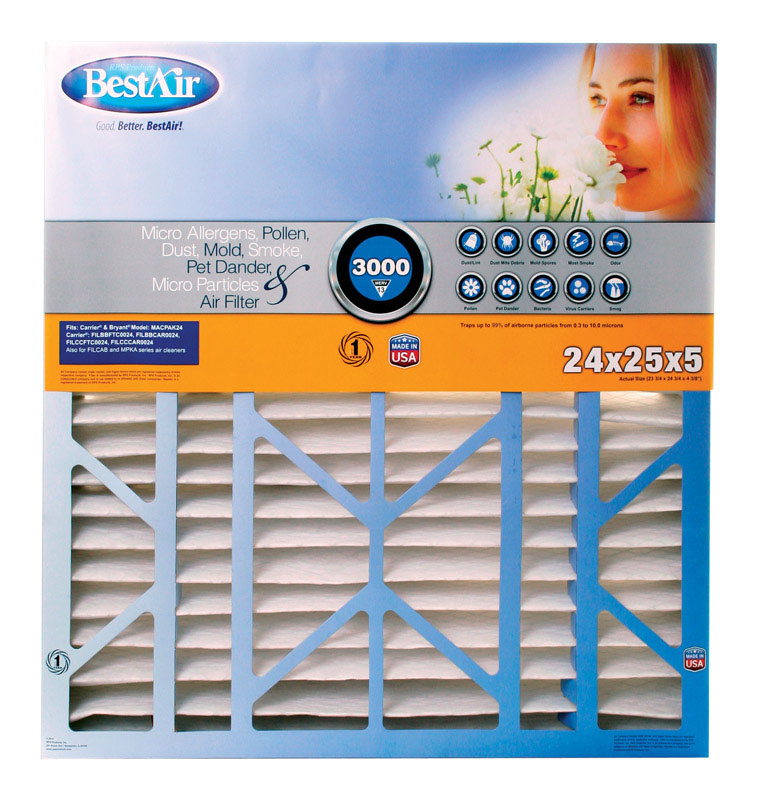 AIRFILTER 24X25X5 BSTAIR - Pack of 2