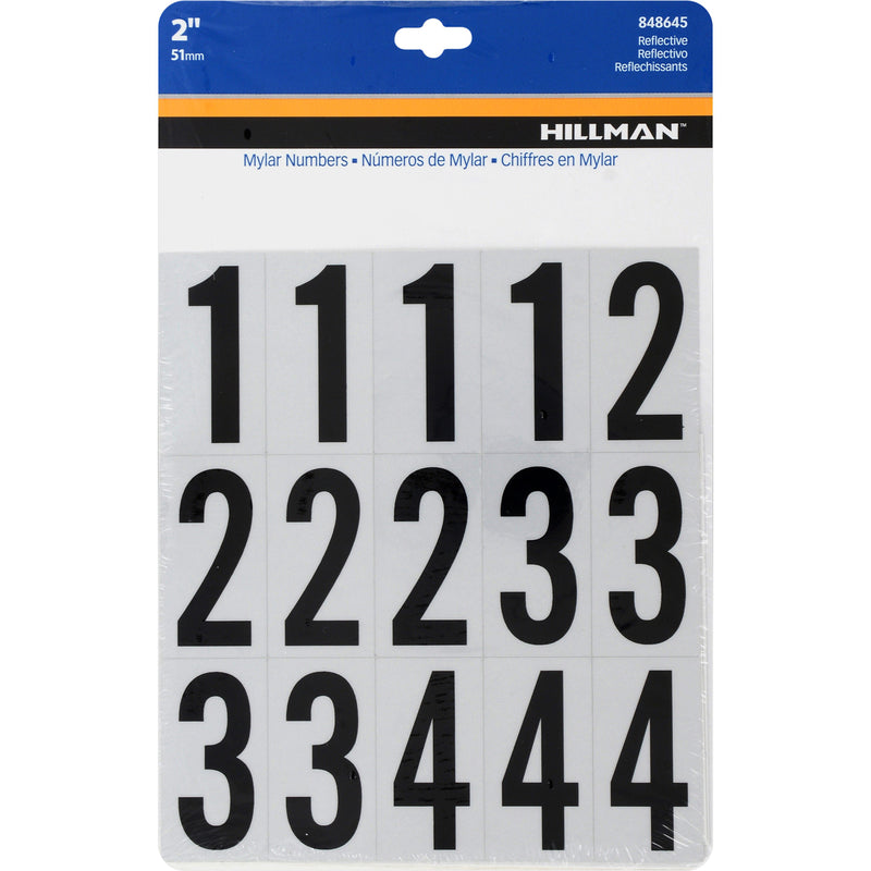 NUMBERS 0-9 BLK 2" 35PC - Pack of 6