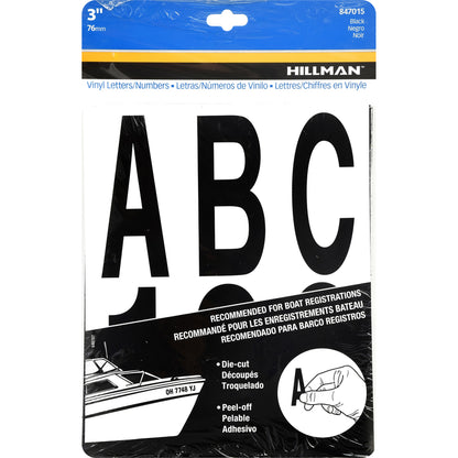 Letter&number SET BLK 3" - Pack of 6
