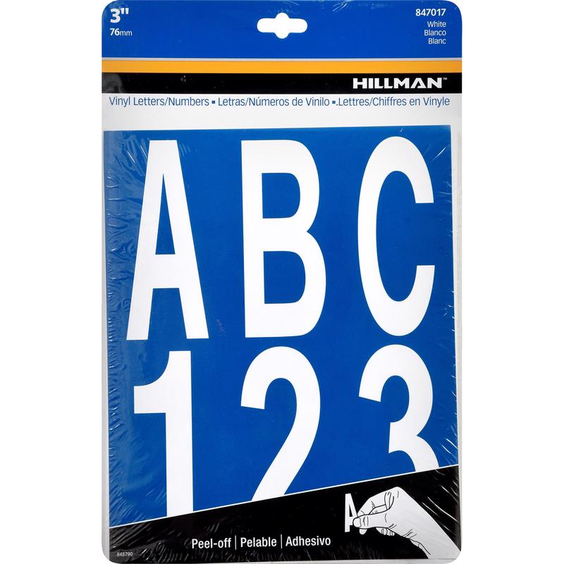 Letter&number SET WHT 3" - Pack of 6