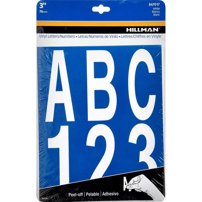 Letter&number SET WHT 3" - Pack of 6