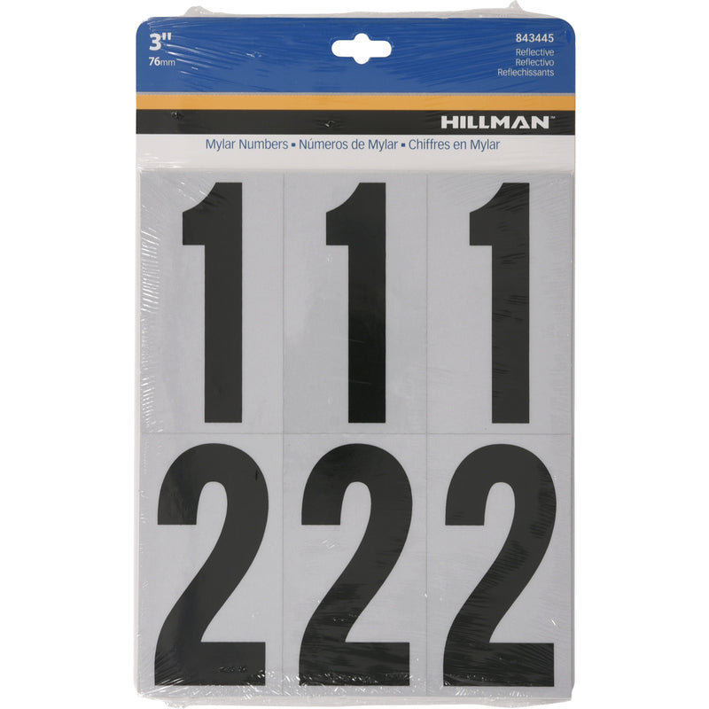 NUMBERS 0-9 BLK 3" 26PC - Pack of 6