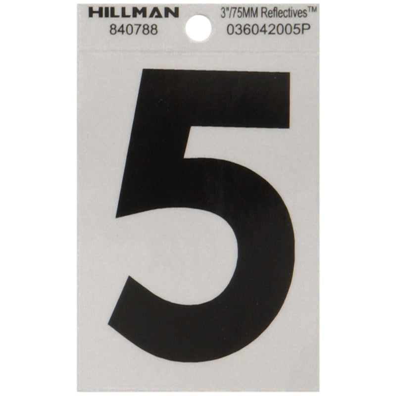 3" Blk/slv #5 ADHV 1PC - Pack of 6
