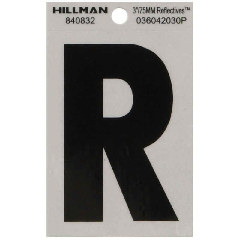 3" Blk/slv R ADHV 1PC - Pack of 6