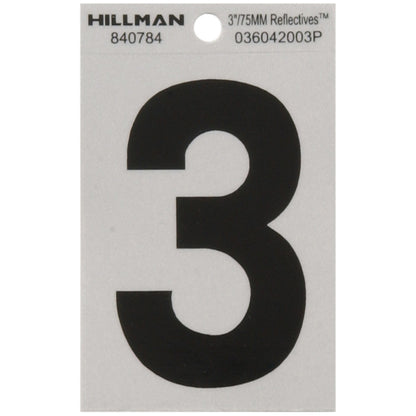 3" Blk/slv #3 ADHV 1PC - Pack of 6