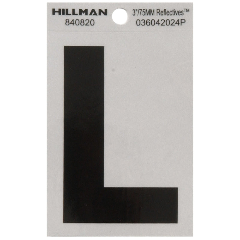 3" Blk/slv L ADHV 1PC - Pack of 6