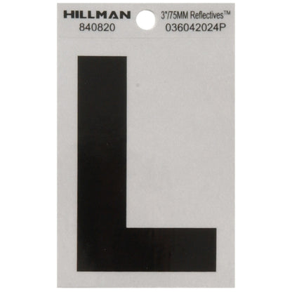 3" Blk/slv L ADHV 1PC - Pack of 6