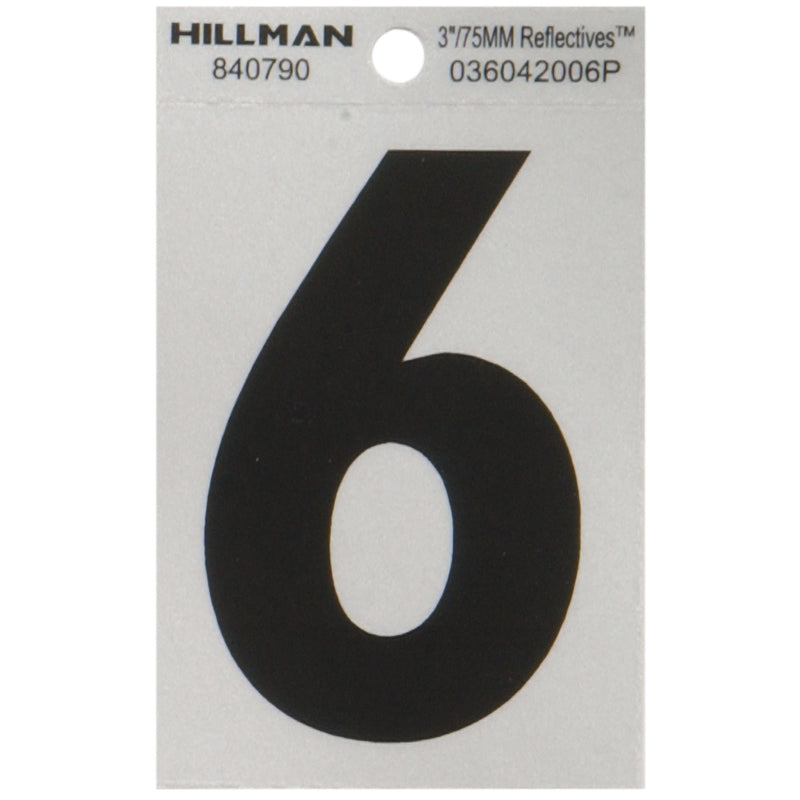 3" Blk/slv #6 ADHV 1PC - Pack of 6