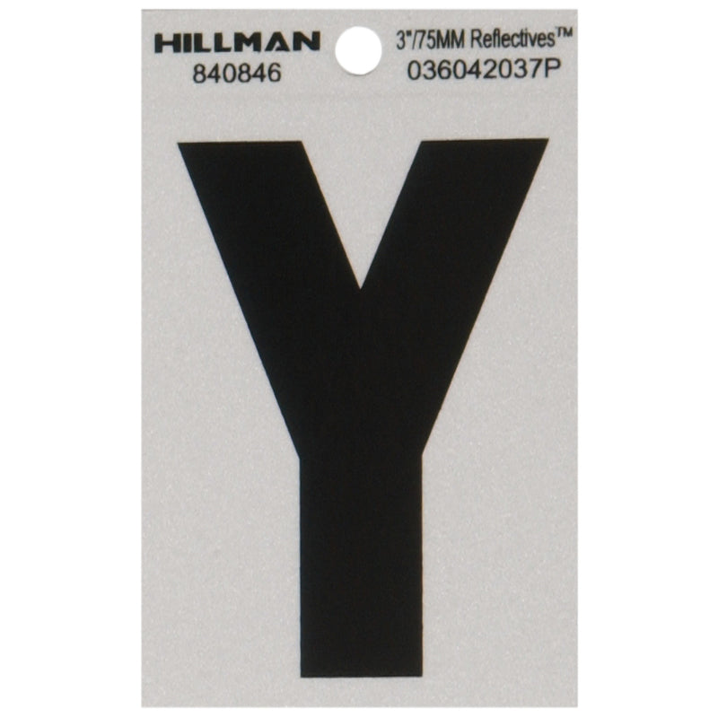 3" Blk/slv Y ADHV 1PC - Pack of 6