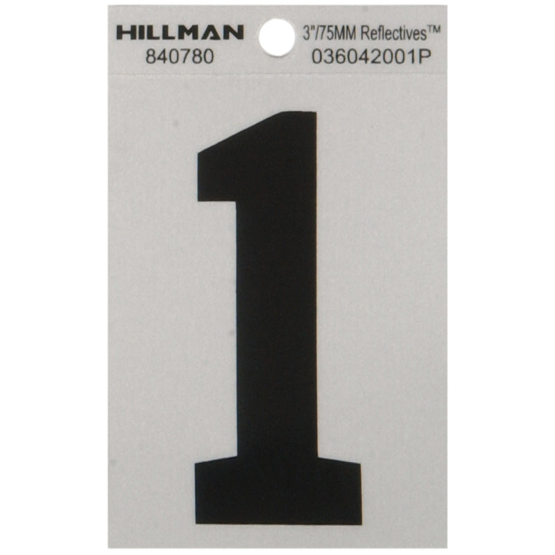 3" Blk/slv #1 ADHV 1PC - Pack of 6