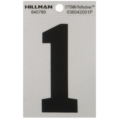 3" Blk/slv #1 ADHV 1PC - Pack of 6