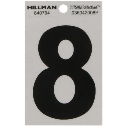 3" Blk/slv #8 ADHV 1PC - Pack of 6