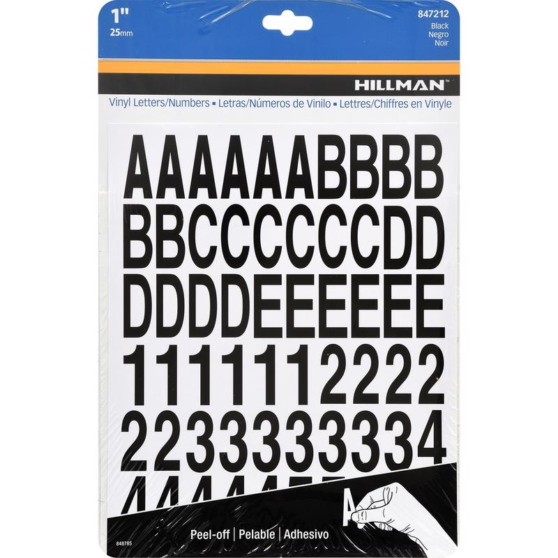 1" BLK 0-9 A-Z ADV 228PC - Pack of 6