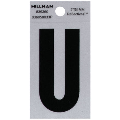 2" Blk/slv U ADHV 1PC - Pack of 6